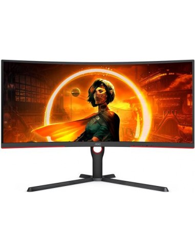 Monitor AOC 34"/86.36cm CU34G3S, 2xHDMI/DP, 3440x1440@165Hz, 3.000:1, 300 cd/m2, 1ms