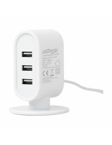 USB polnilec Energenie EG-U3C3A-01-MX, bel