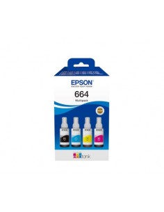 Epson komplet črnil T664 black/cyan/magenta/yellow za L100/L200/L550 (4x 70ml)