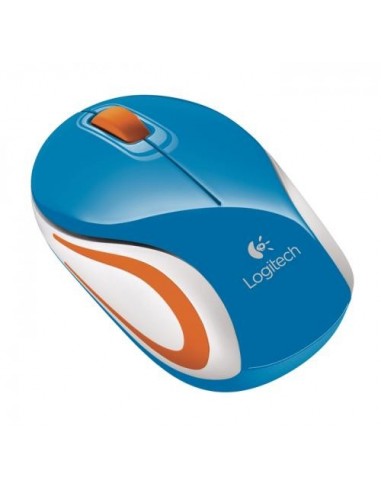 Miška Logitech M187 (910-002738), brezžična, modra, nano USB