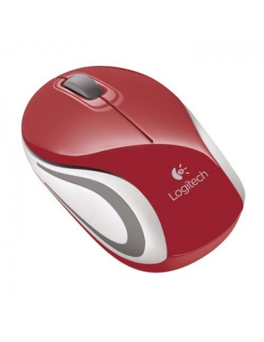 Miška Logitech M187 (910-002737), brezžična, rdeča, nano USB