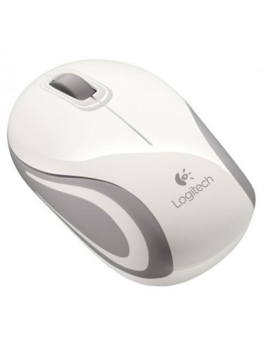 Miška Logitech M187 (910-002740), brezžična, bela, nano USB