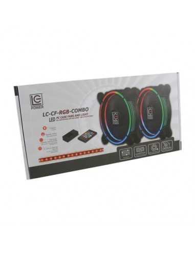 Ventilator LC Power (LC-CF-RGB-COMBO) 120mm, 2pack + LED strip + kontroler