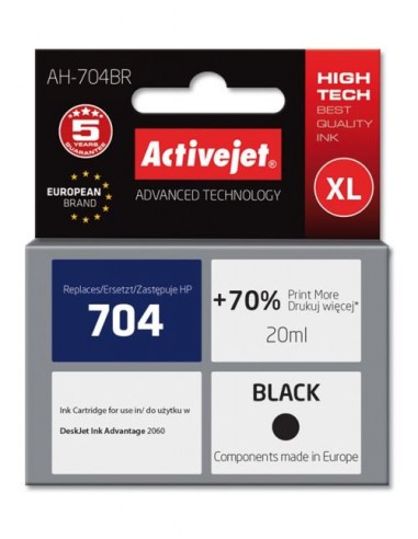 ActiveJet kartuša HP 704 CN693 črno za DeskJEt 2010/2060