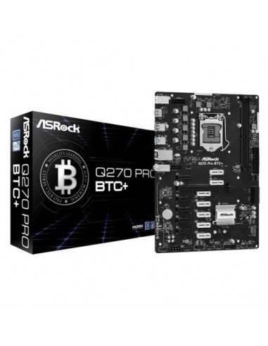 Osnovna plošča ASRock Q270 PRO BTC+ (90-MXBHM0-A0UAYZ)