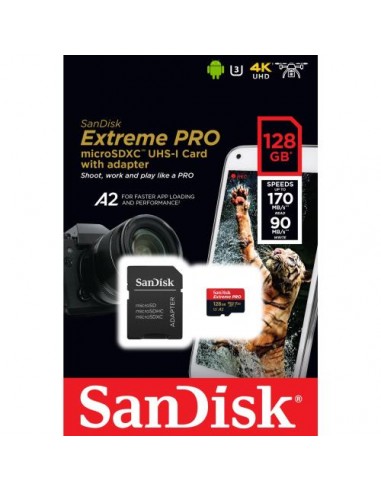 Spominska kartica Micro SDXC 128GB SanDisk Extreme PLUS (SDSQXBD-128G-GN6MA)