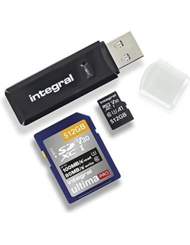 Čitalec kartic Integral (INCRUSB3.0SDMSDV2NRP), SD in Micro SD, USB3.1