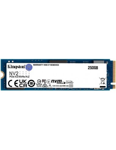 SSD Kingston NV2 (SNV2S/250G), M.2 2280, 250GB, 3000/1300 MB/s, NMVe