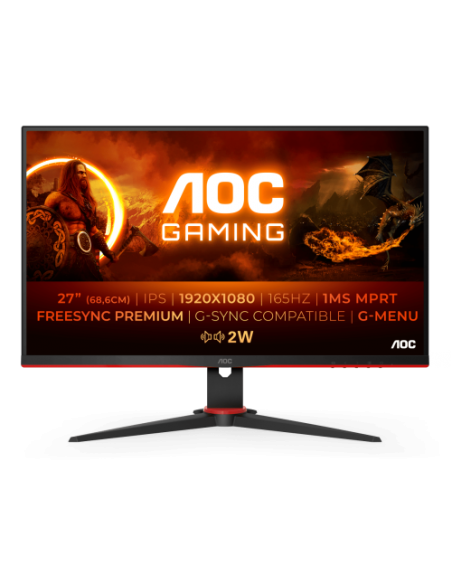 Monitor AOC 27"/68cm 27G2SPAE/BK, 1920x1080, 165Hz, 250 cd/m2, 1ms, 1000:1
