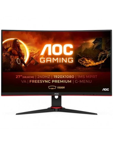 Monitor AOC 27"/68cm Q27G2E, DP/2xHDMI, 2560x1440@155Hz, 3.000:1, 250 cd/m2, 1ms