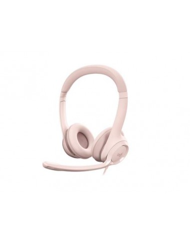 Slušalke Logitech H390 (981-001281) USB, roza