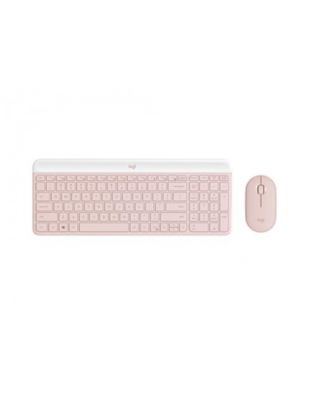 Tipkovnica + miška Logitech MK470 Slim Wireless Combo (920-011322) roza, SLO g.