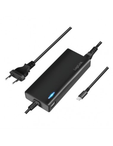 Napajalni adapter LogiLink (PA0271) univerzalni za prenosnike, USB-C (65W) + USB-A (12W)