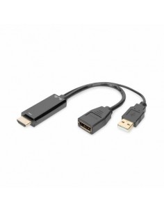 Adapter HDMI-M/Displayport-Ž, Digitus AK-330101-002-S, 4K