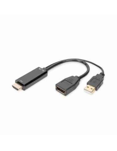 Adapter HDMI-M/Displayport-Ž, Digitus AK-330101-002-S, 4K