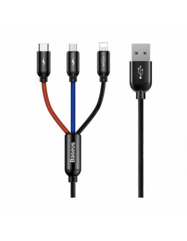 Kabel USB 3v1 Lightning/Tip C/Mikro, Baseus (CAMLT-BSY01)