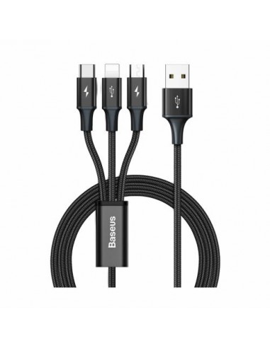Kabel USB 3v1 Lightning/Tip C/Mikro, Baseus (CAJS000001)