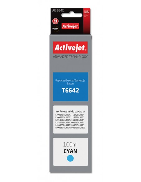 ActiveJet črnilo T6642 cyan za L100/L200/L550 (100 ml)