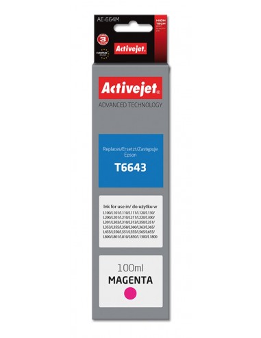 ActiveJet črnilo T6643 magenta za L100/L200/L550 (100 ml)