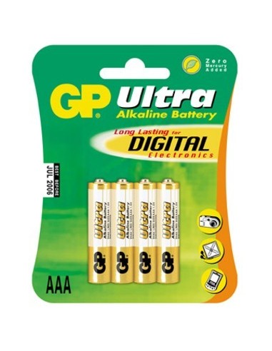 Baterija alkalna GP 1,5V AAA LR03 4x, ULTRA