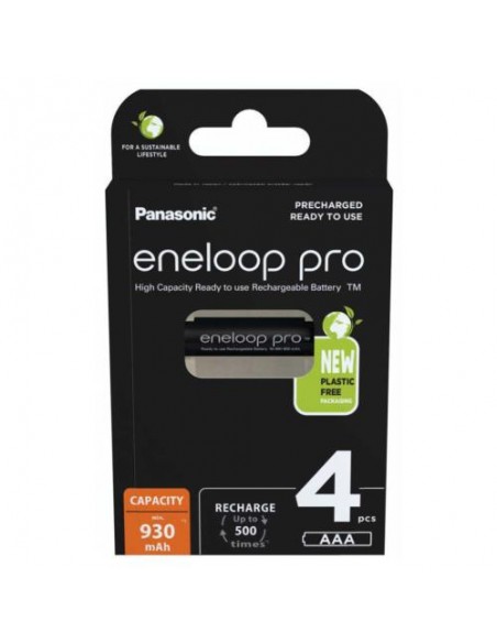 Baterija polnilna Panasonic Eneloop Pro 500 (BK-4HCDE/4BE) 930mAh Ni-mH AAA, 4 pack