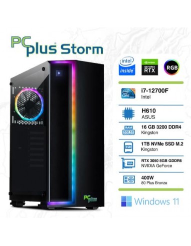 PC PCplus Storm (144394) i7-12700F 16GB 1TB NVMe SSD GeForce RTX 3050 8GB RGB Windows 11 Home