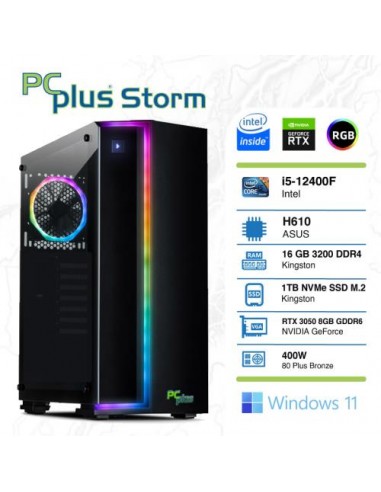 PC PCplus Storm (144396) i5-12400F 16GB 1TB NVMe SSD GeForce RTX 3050 8GB Windows 11 Home