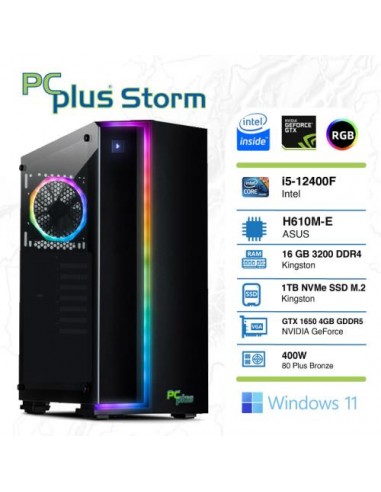 PC PCplus Storm (144398) i5-12400F 16GB 1TB NVMe SSD GeForce GTX 1650 4GB Windows 11 Home