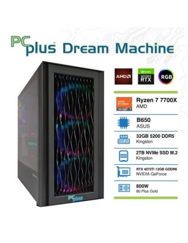 PC PCplus Dream Machine (144408) Ryzen 7 7700X 32GB 2TB NVMe SSD GeForce RTX 4070Ti 12GB
