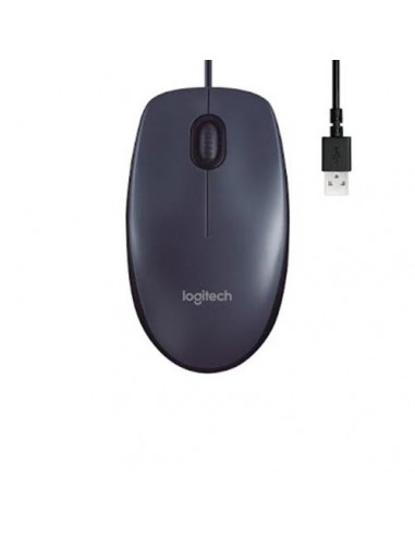 Miška Logitech M100 (910-006652), črna, USB
