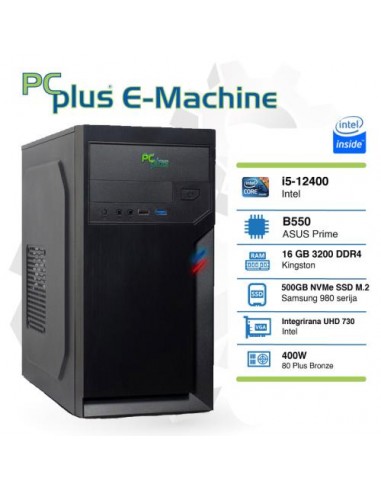 PC PCplus E-Machine (144803) i5-12400 16GB 500GB NVMe SSD