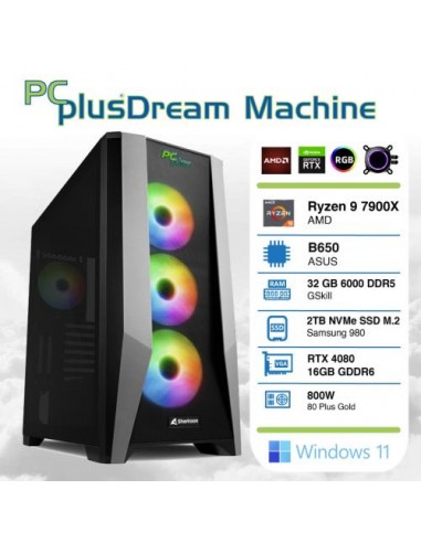 PC PCplus Dream Machine (144858) Ryzen 9 7900X 32GB 2TB NVMe SSD GeForce RTX 4080 16GB Windows 11 Home