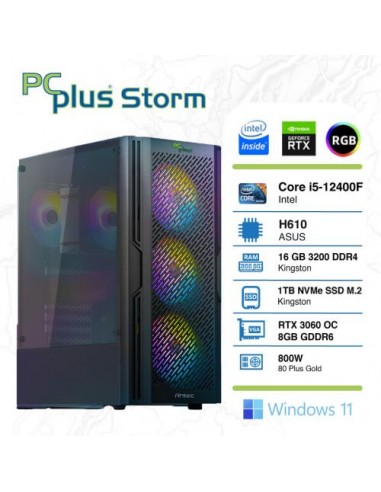 PC PCplus Storm (144906) i5-12400F 16GB 1TB NVMe SSD GeForce RTX 3060 OC 8GB RGB Windows 11 Home