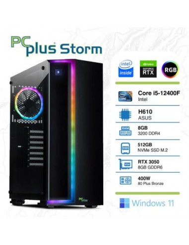 PC PCplus Storm (144932) i5-12400F 8GB 512GB NVMe SSD GeForce RTX 3050 8GB GDDR6 Windows 11 Hom