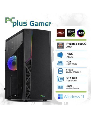 PC PCplus Gamer (144926) Ryzen 5 5600G 8GB 512GB NVMe SSD GeForce RTX 1650 4GB Windows 11 Home