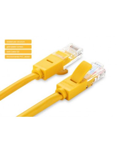 UTP priključni kabel C6 RJ45 3m, Ugreen 11232, rumen