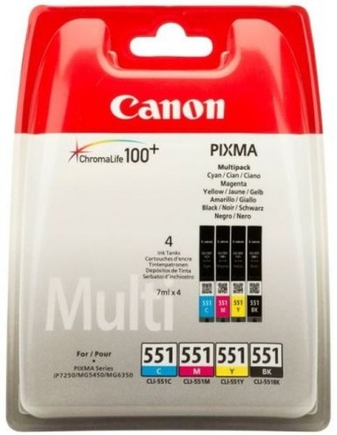 Canon komplet kartuš CLI-551 Bk+C+M+Y