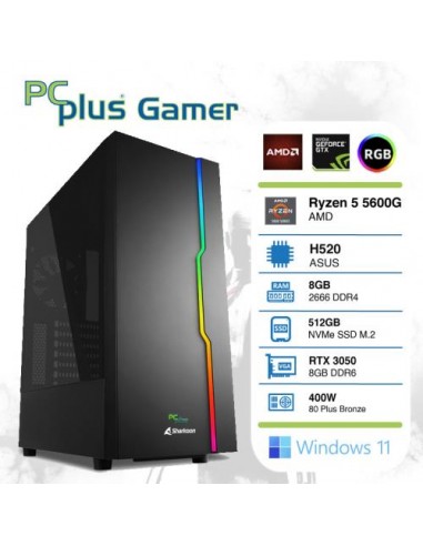 PC PCplus Storm (144933) Ryzen 5 5600G 8GB 512GB NVMe SSD GeForce RTX 3050 8GB Windows 11 Home