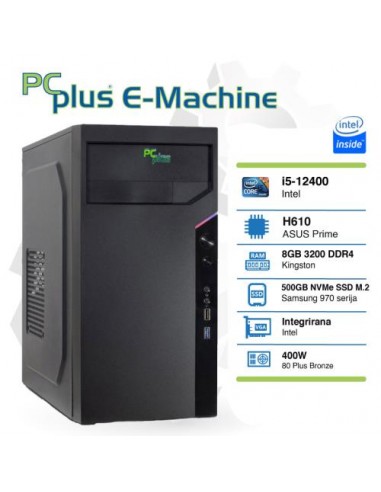 PC PCplus E-Machine (144807) i5-12400 8GB 500GB NVMe SSD