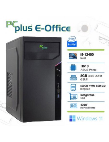 PC PCplus E-Office (144949) i5-12400 8GB 512GB NVMe SSD Windows 11 Home
