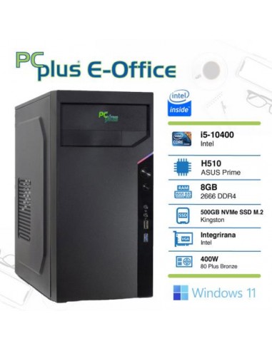 PC PCplus E-Office (142341) i5-10400 8GB 500GB NVMe SSD Windows 11 Home