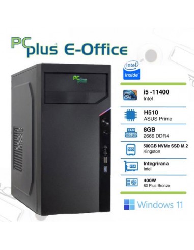 PC PCplus E-Office (144948) i5-11400 8GB 500GB NVMe SSD Windows 11 Home