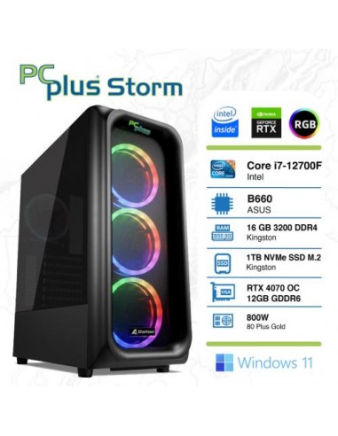PC PCplus Storm (144987) i7-12700F 16GB 1TB NVMe SSD GeForce RTX 4070 OC 12GB RGB Windows 11 Home