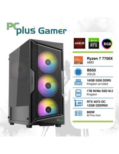 PC PCplus Gamer (144994) Ryzen 7 5700X 16GB 1TB NVMe SSD GeForce RTX 4070 12GB RGB