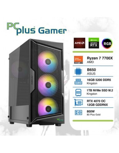 PC PCplus Gamer (144992) Ryzen 7 7700X 16GB 1TB NVMe SSD GeForce RTX 4070 12GB RGB