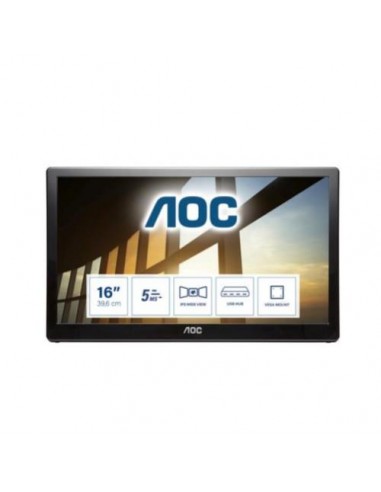 Monitor AOC 15.6"/36.6cm I1659FWUX, USB, 1920x1080, 25ms