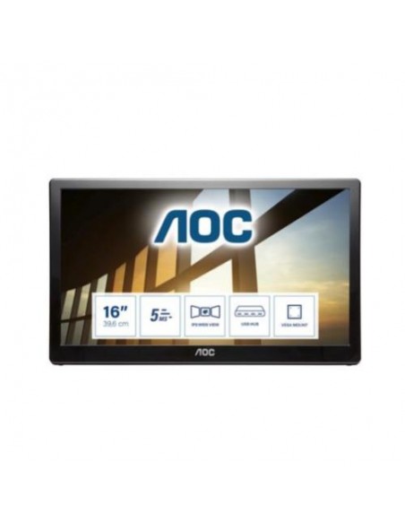 Monitor AOC 15.6"/36.6cm I1659FWUX, 1920x1080, 25ms