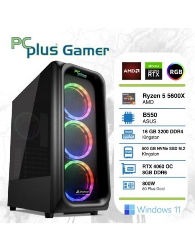 PC PCplus Storm (145008) R5-5600X 32GB 500TB NVMe SSD RTX 4060 8GB OC DDR6 Windows 11 Home