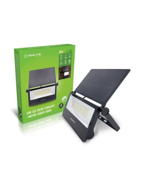 LED reflektor Asalite ASAL0276, 20W, 4000K, solarni