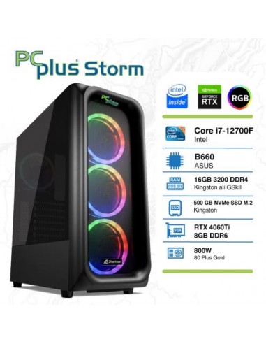 PC PCplus Storm (144999) i7-12700F 16GB 1TB NVMe SSD GeForce RTX 4060 Ti DDR6 8GB